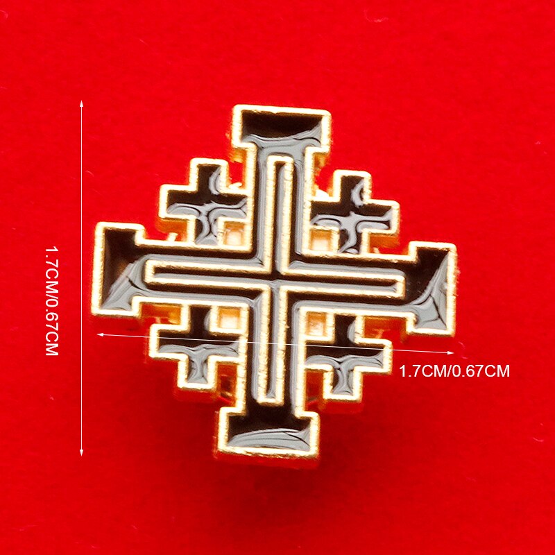 Katholieke Christian Jeruzalem Kruis Broche Badge Religieuze Sieraden Articulos Religiosos Catolico Kerk Halo