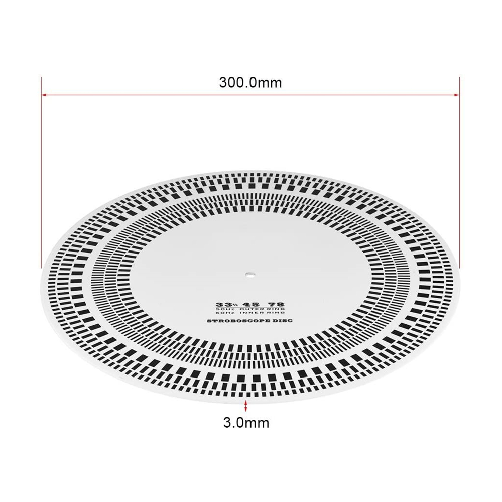 LP Vinyl Record Turntable Phono Tachometer Calibration Strobe Disc Stroboscope Mat 33 45 78 RPM