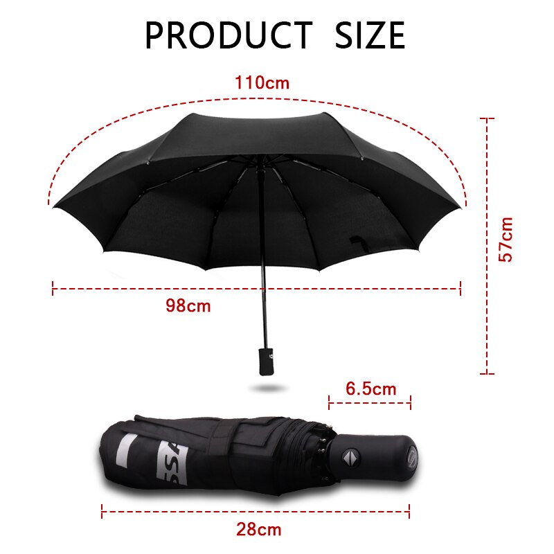 Car Automatic Umbrella For Peugeot 206 308 407 207 3008 4008 5008 406 208 508 301 408 306 Auto Business Umbrellas