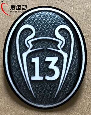 Hoogste trofee 4 5 7 9 10 11 12 13 kampioensbadge grijs ucl kampioen 4-13 keer trofee badge: 13