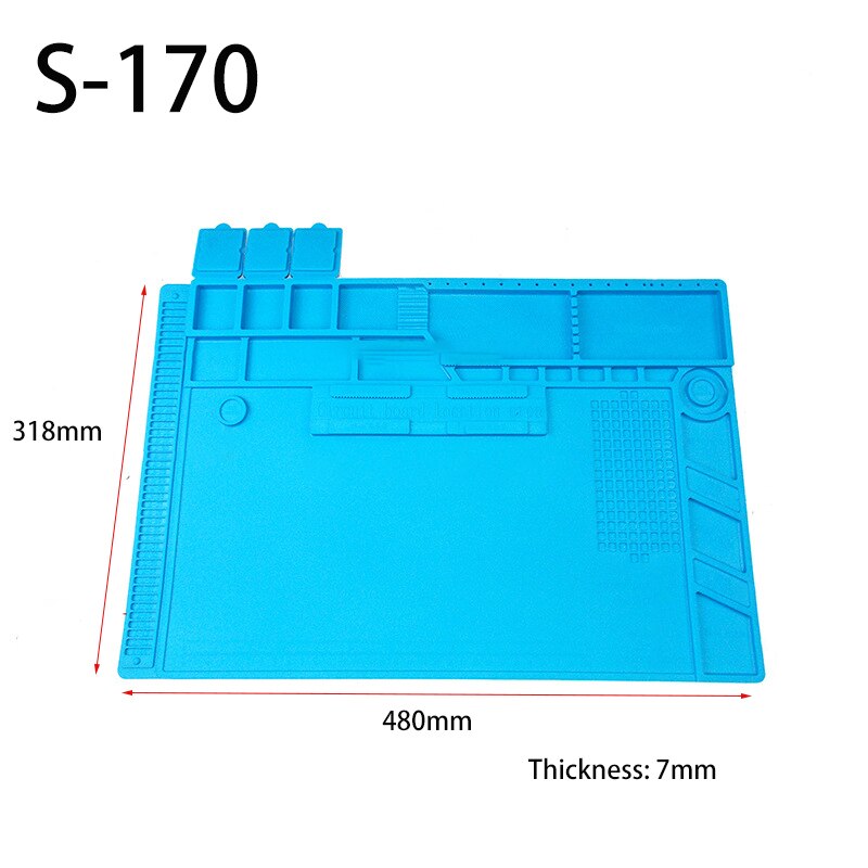 Heat Insulation Soldering Working Mat Heat-resistant Soldering Station Repair Insulator Pad Maintenance Platform Desk Mat: S-170