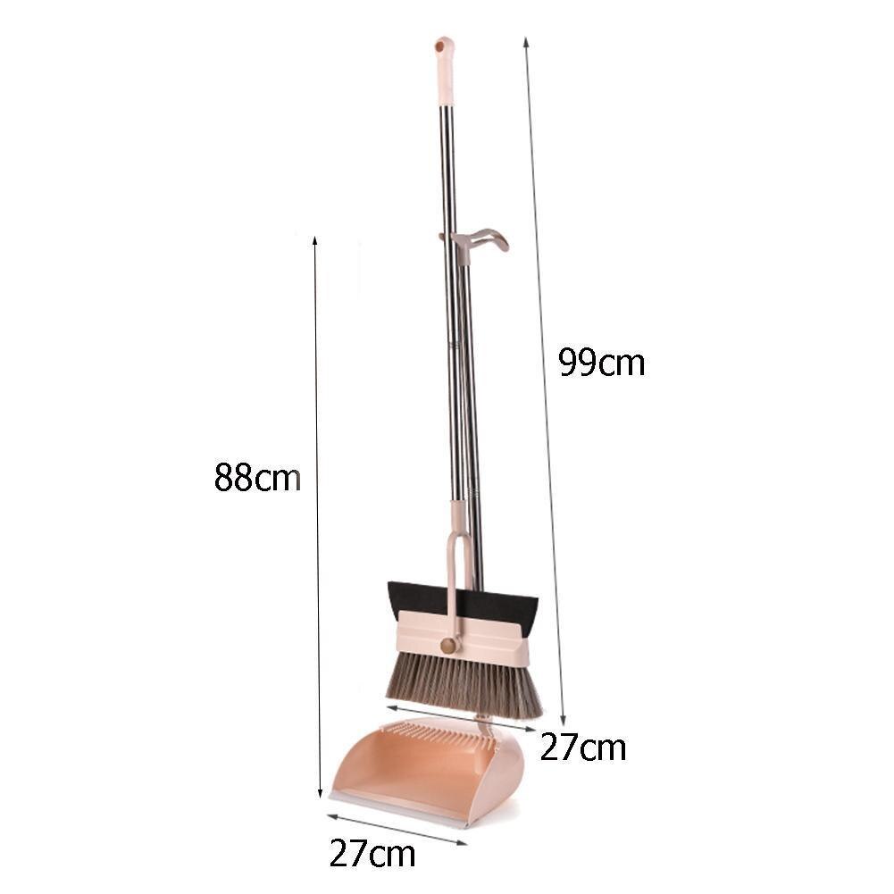 Floor Cleaner 2-in-1 Broom Wiper Set Broom Sweeper Broom Household Practical Dustless Dustpan Multifunction Hair S J5W5: Default Title