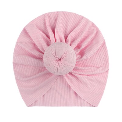 Neugeborenen Baby Stricken Hut mit Donuts Bogen Infant Krankenhaus Hut Baby Warm Beanie Bögen für Headwear Strick Headwrap Turban