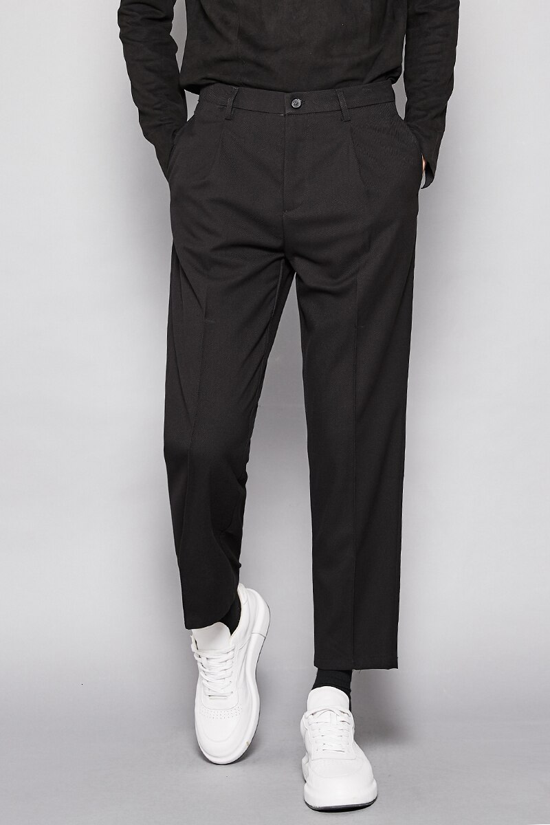 Iefb herfst heren kostuumbroek losse casual 3 kleuren broek engelse stijl all-match broek voor heren 9 y 104