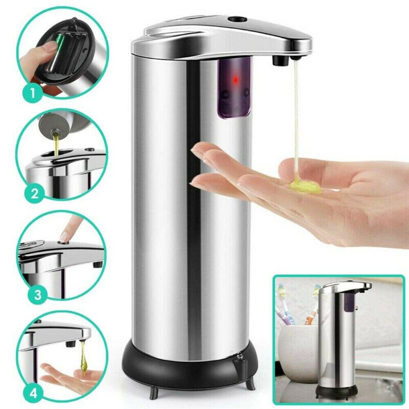 Automatic Liquid Soap Dispenser Smart Sensor Soap Dispensador Touchless Stainless Steel soap Dispenser for Kitchen Bathroom