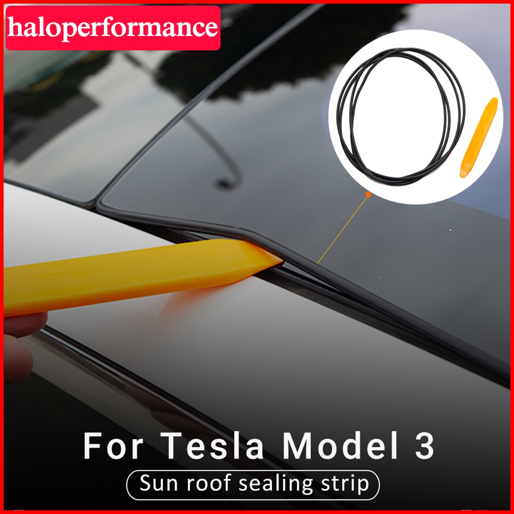 Modell 3 bil vindstøyreduksjonssett stillegående tetningssett for tesla modell 3 tilbehør takvindu glass tetningslist modell tre