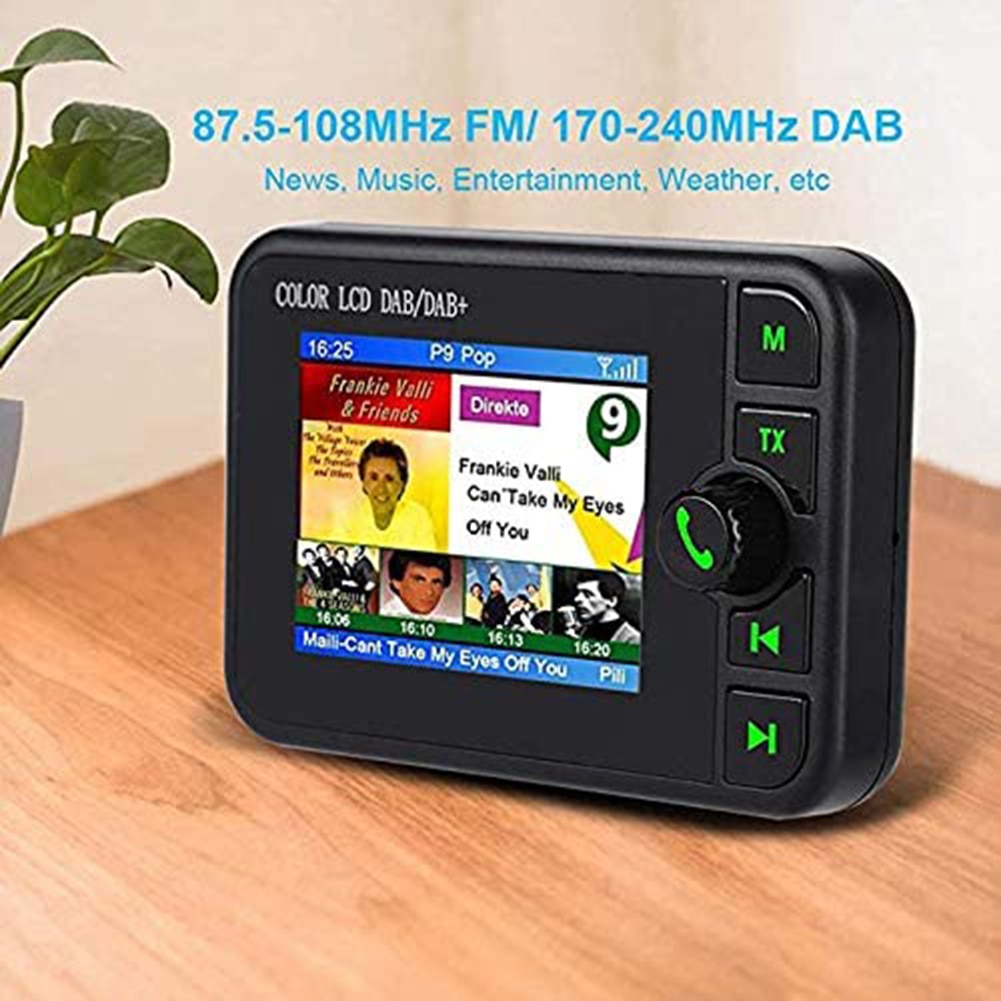 In Car DAB+ Digital Radio Adapter FM Transmitter Bluetooth Receiver