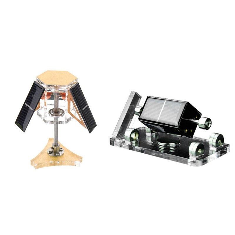 2 Stck Solar- netic Schweben Fremdsolarmagnet Mendocino Motor- Bildung Modell Dampf Stirling Motor--Schwarz + Silber & Schwarz