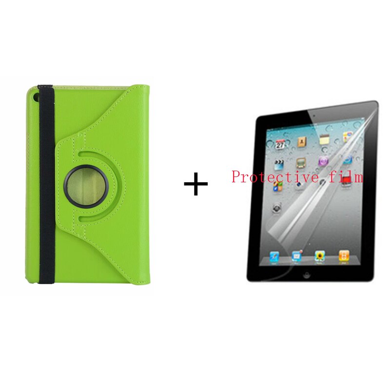 Funda de cuero PU giratoria 360 para Huawei MediaPad T3 8,0 Honor Play Pad 2 KOB-L09 KOB-W09 funda para Tablet para Huawei T3 8,0 + film: green and film