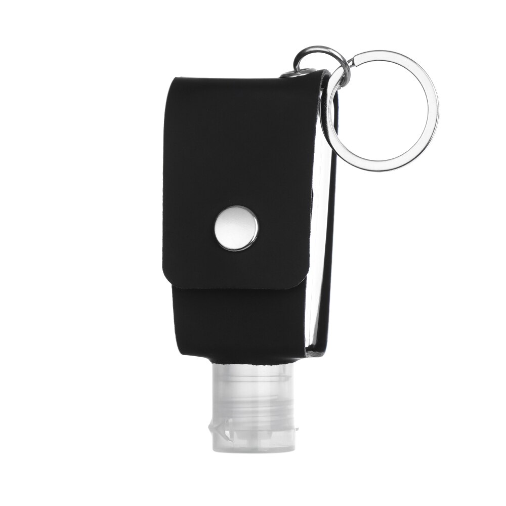 30ml Hand Washing Bottle Keychain Holder Flip Cap Reusable Travel Refillable Bottles Soap Containers with Keyring Portable: Type3 black