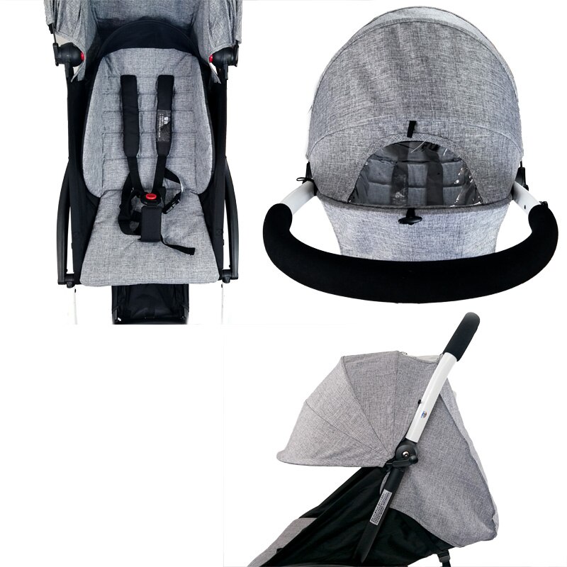 3Pcs/set Stroller Cover And Cushion Oxfords Back Zipper Pocket Baby Stroller Accessories For Babyzen yoyo Yoya Babytime Stroller