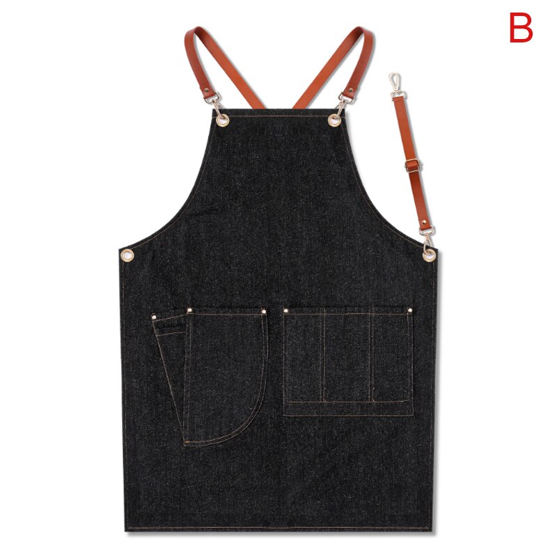 Denim Schürze Gurt Lätzchen Schürze Barista Barmann BBQ Koch Uniform Arbeitskleidung SCVD889