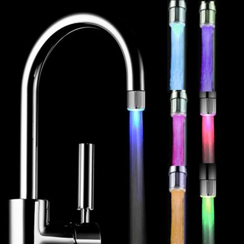 Glow Led Kraan Temperatuur Sensor Licht Keuken Douche Led Kraan Temperatuur Sensor Kraan Push Connector Voor Water