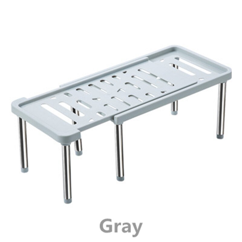 Home Closet Organizer Storage Shelf for Kitchen Rack Space Saving Wardrobe Decorative Shelves Cabinet Holders: Gray