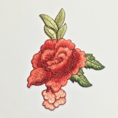 Rose Flower Embroidery Patches Sticker Clothes Parches Para La Ropa Applique Embroidery Flower Patches Diy Clothing Accessories: J