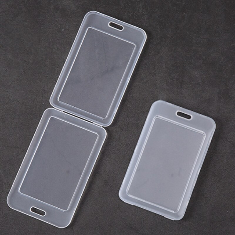1pc Simple Transparent Plastic Name Card Cover Clear Business Office Students Nurse Credit ID Card Badge Holders Accessories