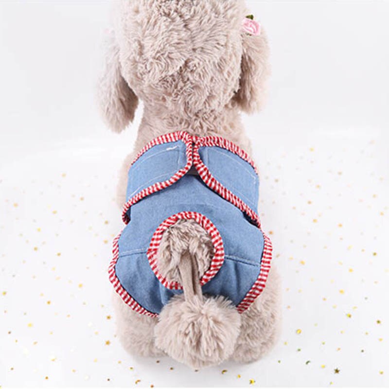 Herbruikbare hond fysiologische broek vrouwelijke hond ondergoed huisdier sanitaire luier sanitaire shorts slipje voor vrouwelijke en mannelijke hond(L-Roze
