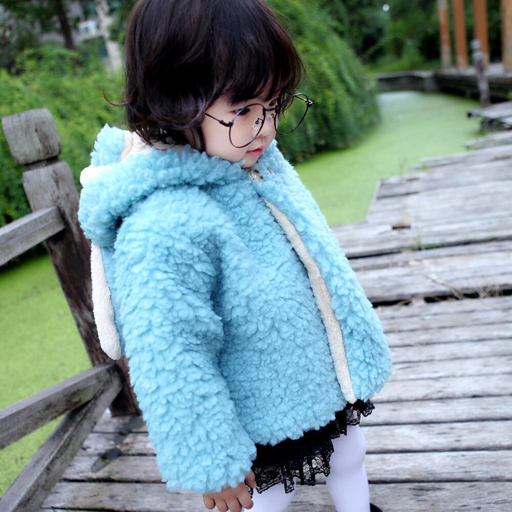 ARLONEET Jacke Baby Niedlichen Kaninchen Ohren Kapuzenmantel Kleinkind Für Mädchen Jungen Herbst Winter Mantel Dicke Warme freundlicher Kleidung BFOF