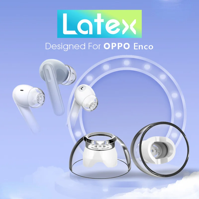 Embouts en latex pour OPPO Enco X X2, écouteurs en silicone sans fil, antibruit, Enco Free 2i, Bluetooth, téléphone de sauna, Air2 Pro