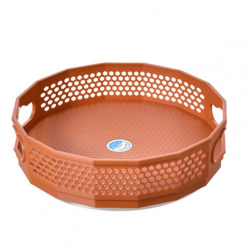 Kitchen Spice Rack 360 Degree Rotating Condiment Storage Large Capacity Versatile Plastic Multi-Functional Cosmetics Organizer: Orange 22.5x 6.5cm