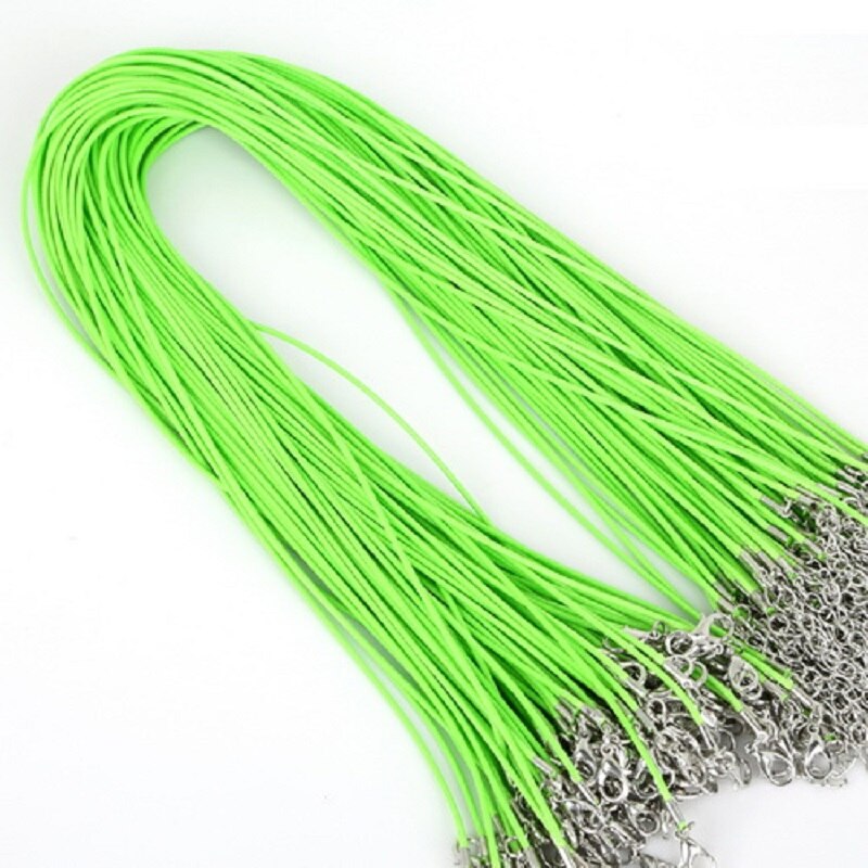 10 sztuk/partia skórzane łańcuchy bransoletka zawieszki charms z karabińczyk dla DIY komponenty do wyrobu biżuterii sznurek 1.5mm