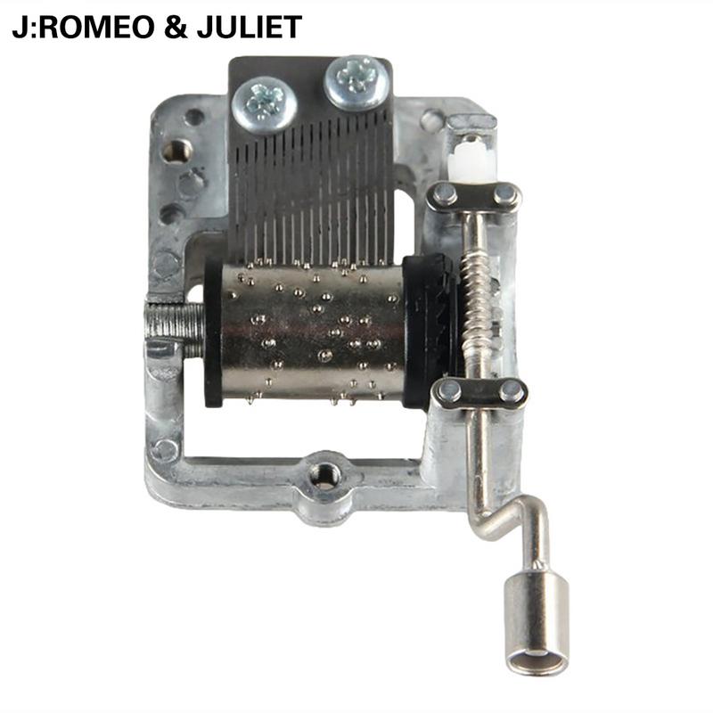 Mini håndsving musik bevægelse diy musikboks dekorative samlerobjekter (en række forskellige musik tilgængelige): Romeo og juliet