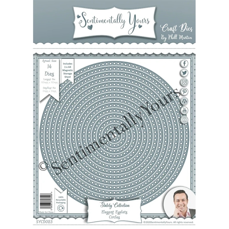CH Double Debossed die Round Stitched Metal Cutting Die DIY Scrapbooking Craft Embossing Making Stencil Template