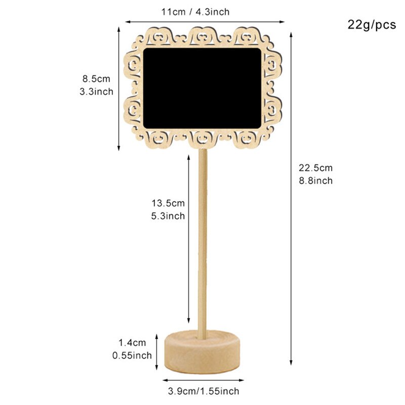 10pcs/lot Hollowed square showing stand round Seat Blackboard Stand Wedding Decoration Exquisite Furnishing Articles