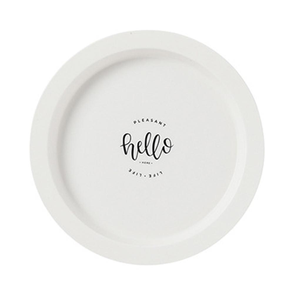 plato de aperitivos Blanco/Negro, plato de almuerzo, pastel, fruta, plato de golosinas, bandeja de plato, plato redondo minimalista moderno y xs: White D