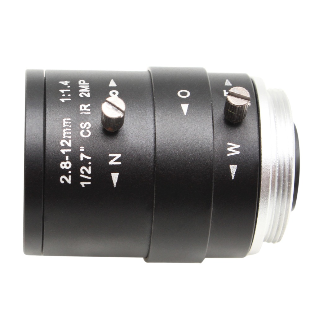 Hd cctv kamera linse 2.8-12mm varifocal hd sikkerhed kamera objektiv manuel zoom & fokus  m12/  cs mount