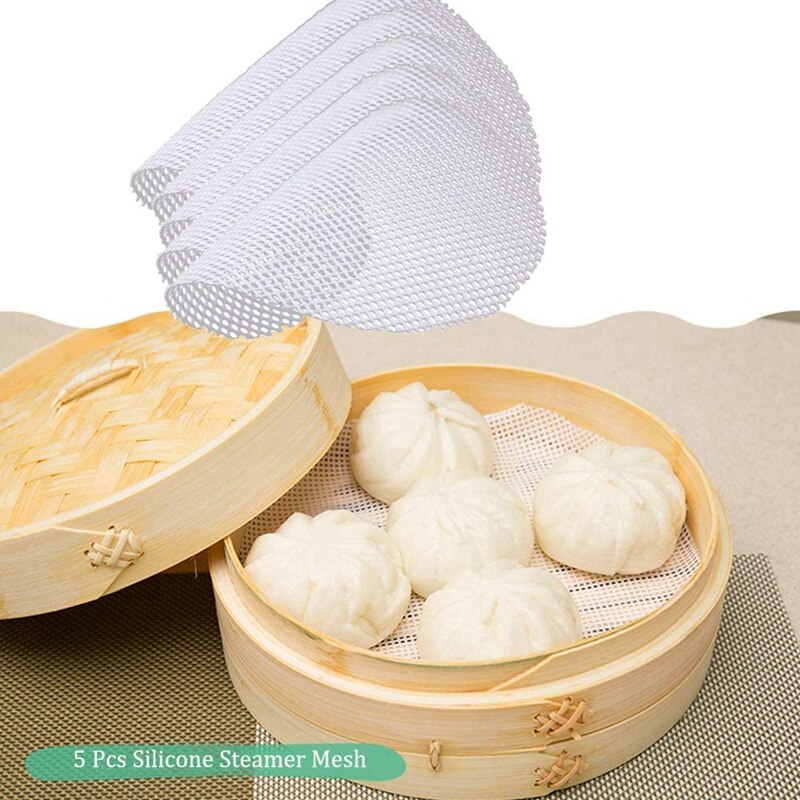 10 stk ikke-pinne silikon spjeld foringer mesh matte pute runde dumplings matt bakverk dempet sum mesh 30cm
