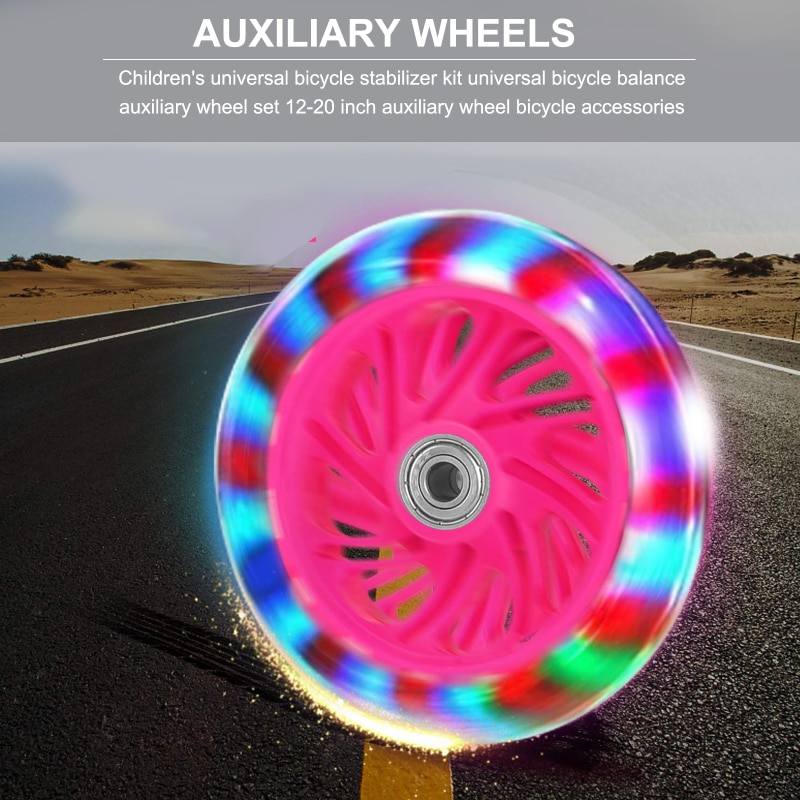 2PCS Children's Bicycle Balance Auxiliary Wheels 12-20 Inch Kids Bicycle Stabilizer Kit Children Bike Practice Auxiliary Wheels