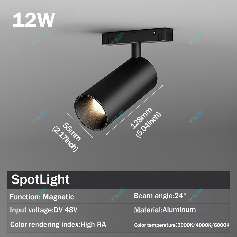 Nowa magnetyczna lampa szynowa 48V doprowadziło krata powódź lampa reflektor sufit lampa tor szyna linia światła nie Główny światło oświetlenie projekt: Jasny fiolet / Beżowy
