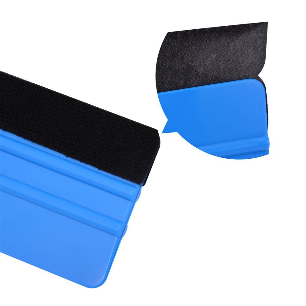 Espátula de fieltro para bordes de coche, espátula de envoltura de vinilo, herramientas de instalación de vinilo, 10x7,3 CM, 1 pieza