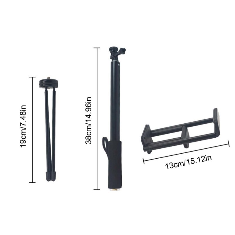 1.5m/2m laajennettavaa selfie stick -jalustajalkaa iphone ipad dslr android goprolle: 1.5m