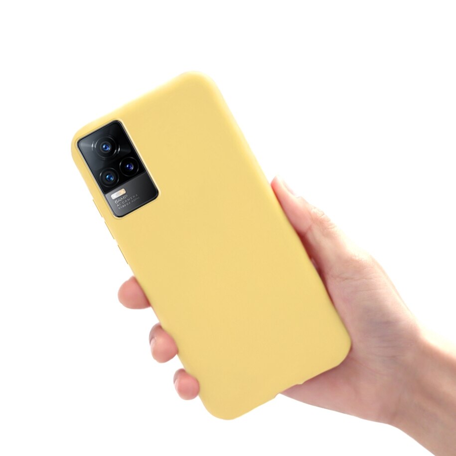 Voor Vivo V21 V21e Case Vloeibare Siliconen Zachte Tpu Capa Slanke Telefoon Back Cover Voor Vivo V21 5G v2050 VivoV21e V2061 Funda 6.44&quot;