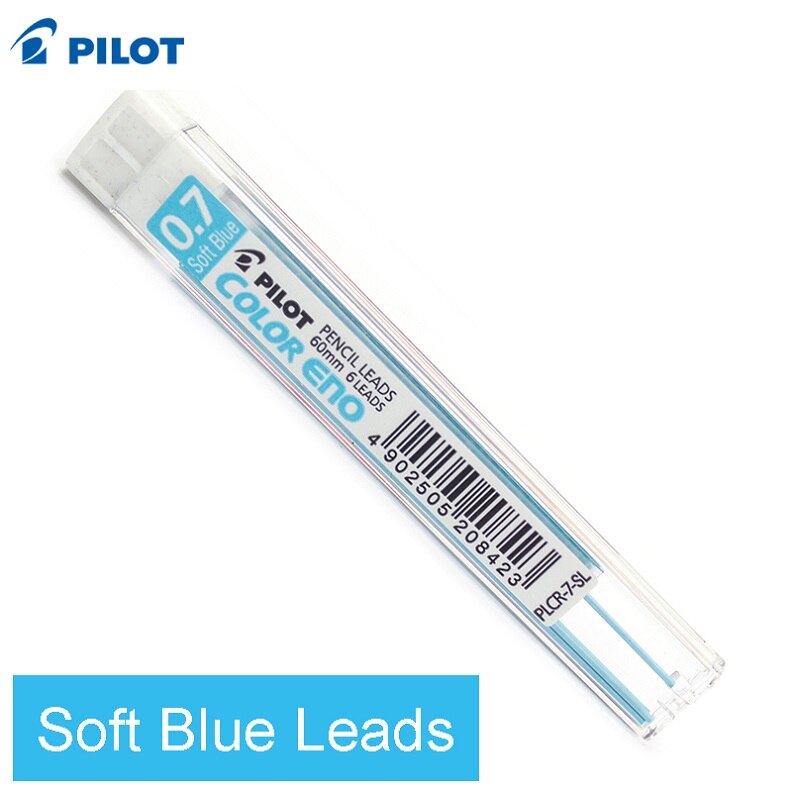Pilot COLOR ENO Mechanical Pencil 0.7mm 8 Colors Writing Drawing Sketching Pencils Japanese School Supplies HCR-197: Soft Blue Leads