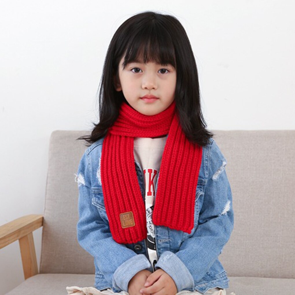 Bufanda tejida de invierno para niños y niñas, bufanda para bebés con pompón y cuello cálido, bufandas tejidas con cuello de lana