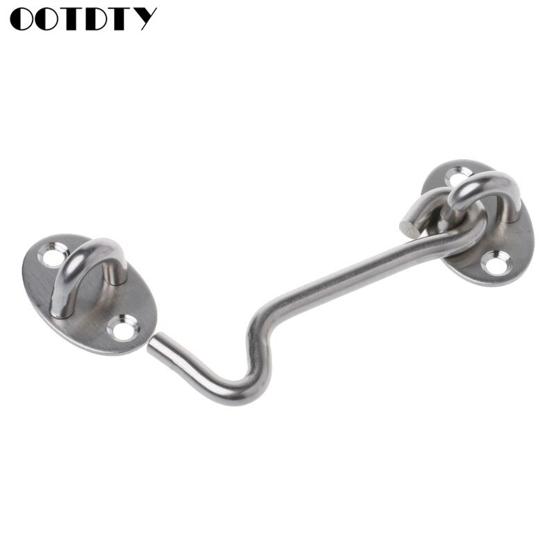 Stainless Steel Window Cabin Hook Eye Latch Window Safety Stopper Silent Holders