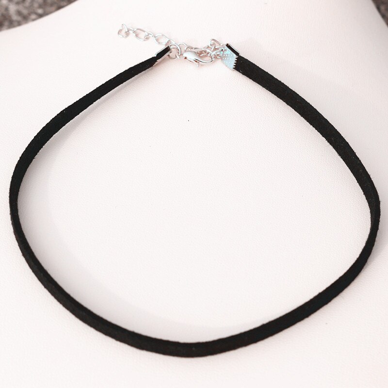 Gothic Lolita Punk Driehoek Choker Ketting Zwart Fluwelen Steampunk Tattoo Kettingen Draaimomenten Sieraden Sleutelbeen Colar Bijoux: N896 Silver