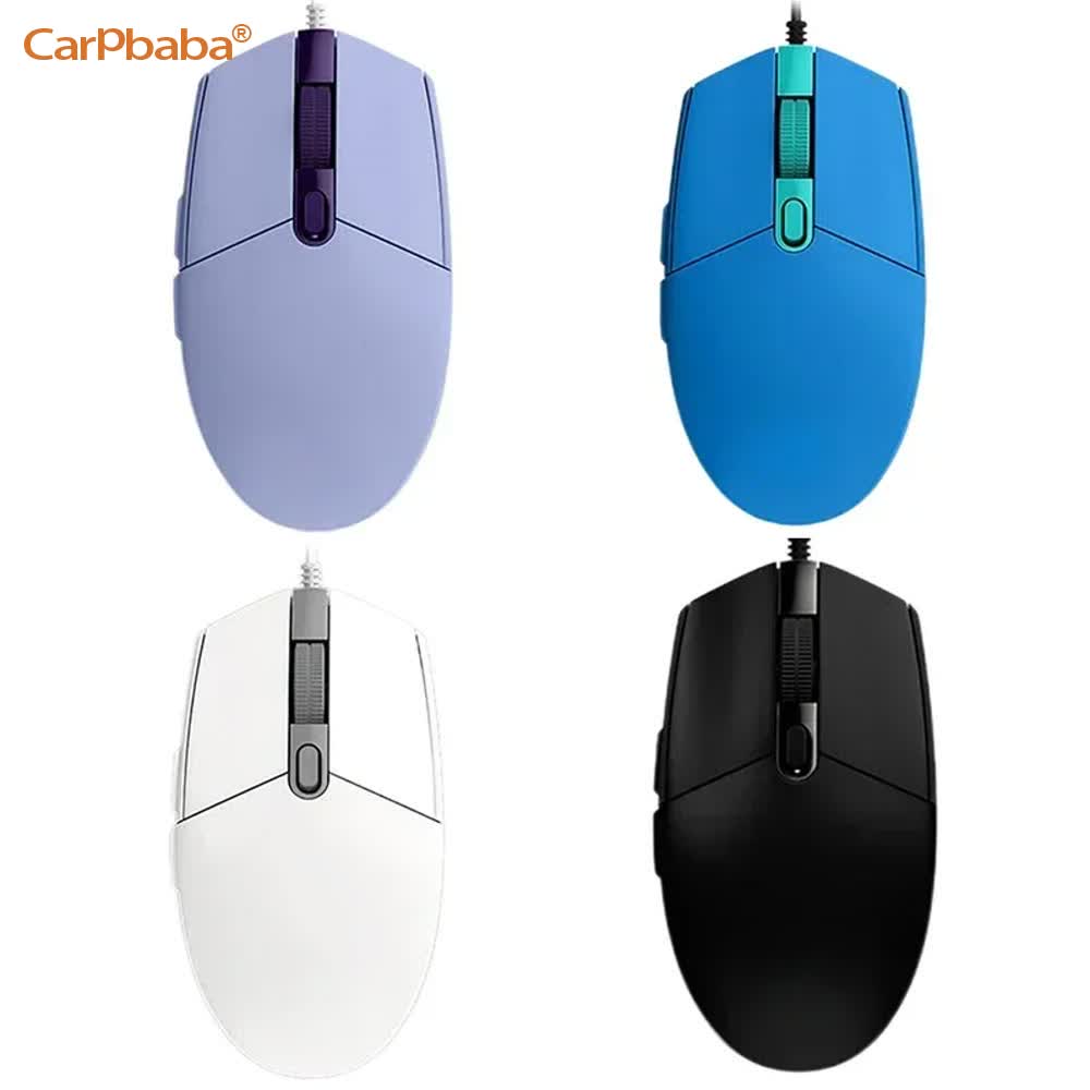 Carpbaba G102 Wired Lightweight Computer Mouse 1000dpi RGB Ergonomic Esports Gaming Mouse PC Gaming Laptop Office Accessories