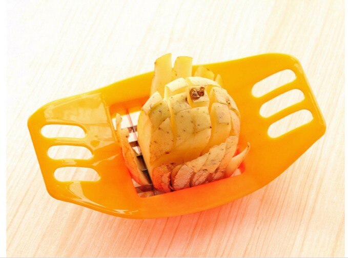 Coltello Affettatrice Verdure MOACC Con Lama Ondulata - 2 Pezzi In Acciaio Inox E Manico Legno - Foto 8