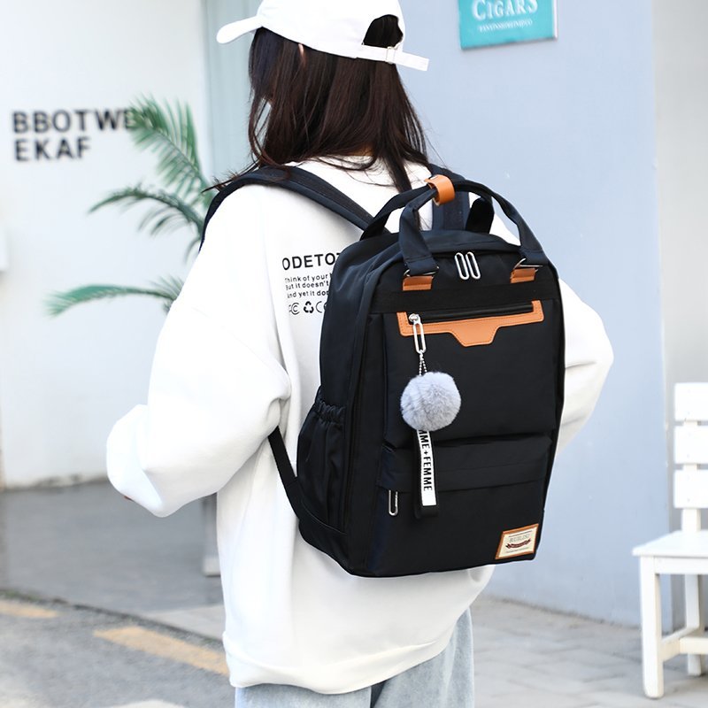 Mode Vrouwen Rugzak Nylon Waterdichte Rugzak Grote 15.6 Inch Laptop Schooltas Voor Tiener Meisje Leuke Student Bookbags