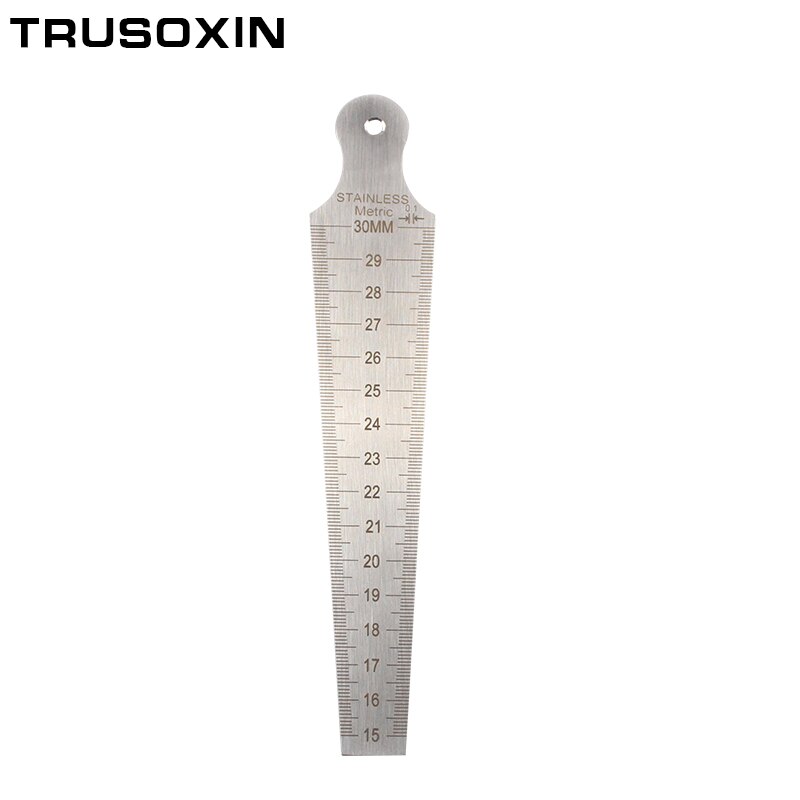 2PCS 15-30MM Welding Taper Gauge Stainless Steel Ruler Weld Inspection Taper Gauge Metric Imperial Measure Tool