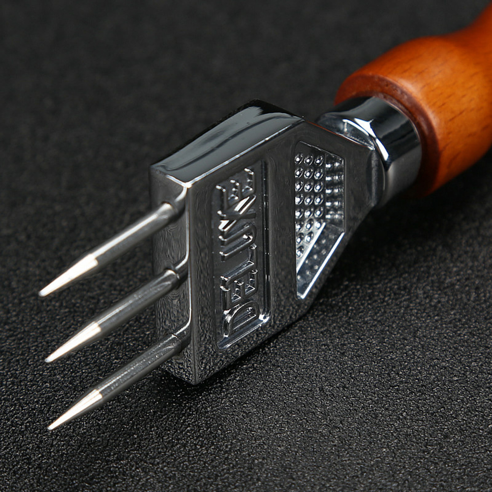 Ice Pick - Sturdy Steel Three Pronged Ice Ice Wood Tools Bartender With Bar Handle For Cocktail Chipper