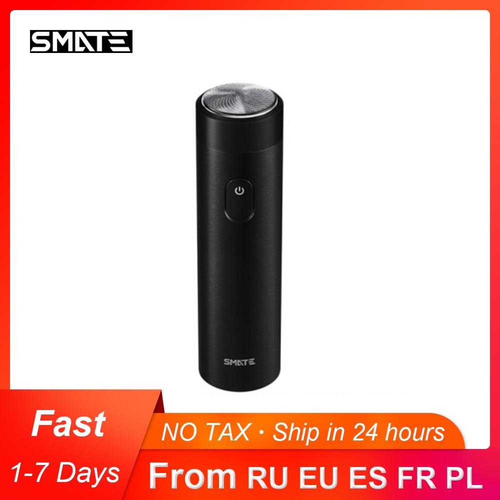 Afeitadora eléctrica Xiaomi Smate, afeitadora flexible recargable, máquina de afeitar en seco y húmedo para hombres, lavable, con tres hojas, cómoda limpieza