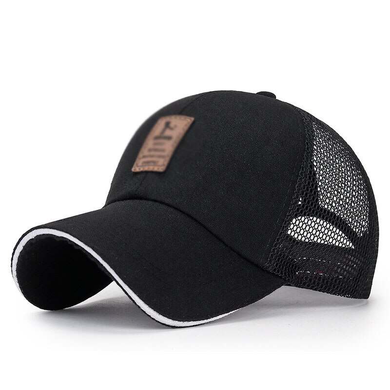 Moda verão chapéu de golfe quatro estações sol boné de beisebol homem legal quatro estações bonés adulto plana casual verão chapéu de sol: black mesh cap