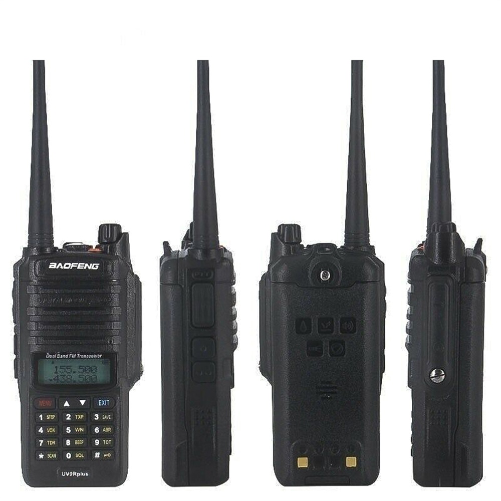 UV-9R 15W Plus Baofeng VHF136-174, UHF 400-520MHz Walkie Talkie Dual Band Handheld Twee Manier Radio 1800MAH Batterij EU/US PLUG USB