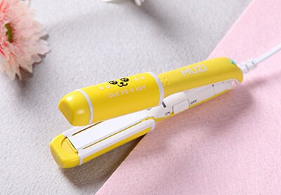 At Cute Mini Flat Iron Ceramic Hair Straightener Small Cartoon Hair Curling iron Travel straightening Tools: 10