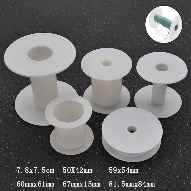 5/10pcs Plastic Empty Spools White Long for Wire Thread Bobbins Home Handwork Accessories Tools 81.5X84/60X61/50x42mm.